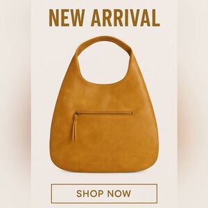 Fawn Oversized Slouchy Hobo Bag – Buttery Faux Leather in Warm Caramel❤️